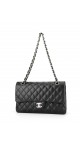 Chanel Classic Double Flap Bag Lammeskinn Size Medium