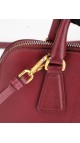 Prada Promenade Lux Mini Tote i Vinrødt Skinn