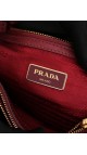 Prada Promenade Lux Mini Tote i Vinrødt Skinn