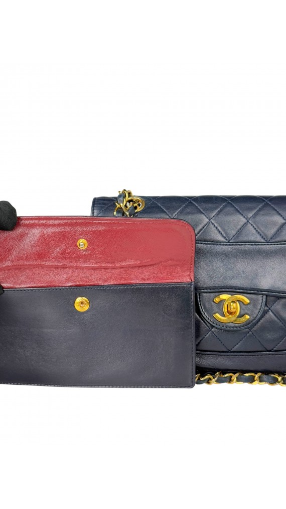 Chanel Classic Single Flap Bag m. clutch