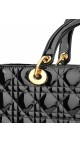 Lady Dior Patent Hand Bag Size Large