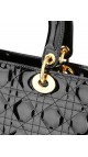 Lady Dior Patent Hand Bag Size Large