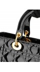 Lady Dior Patent Hand Bag Size Large