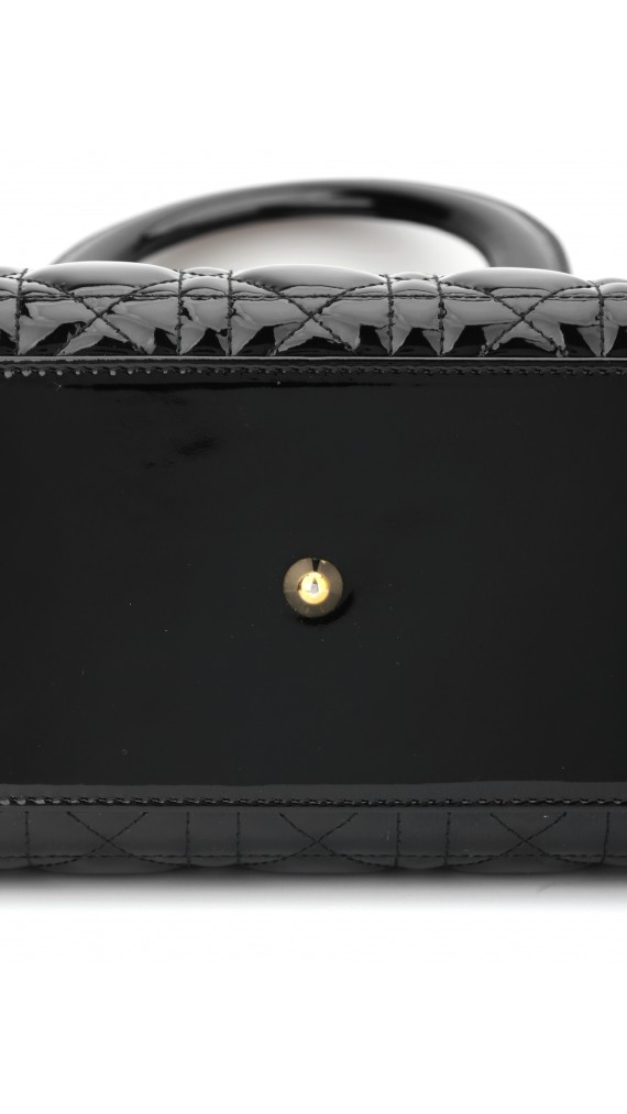 Lady Dior Patent Hand Bag Size Large