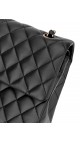 Chanel Classic Double Flap Bag i Size Medium Sort Lammeskinn