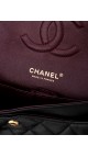 Chanel Classic Double Flap Bag i Size Medium Sort Lammeskinn