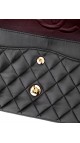 Chanel Classic Double Flap Bag i Size Medium Sort Lammeskinn