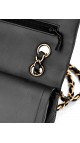 Chanel Classic Double Flap Bag i Size Medium Sort Lammeskinn