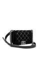 Chanel Boy Velvet Black Shoulder Bag