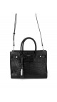 Saint Laurent Sac De Jour crocodile embossed shoulder bag