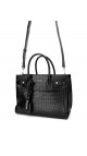 Saint Laurent Sac De Jour crocodile embossed shoulder bag