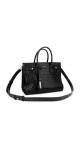 Saint Laurent Sac De Jour crocodile embossed shoulder bag