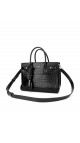 Saint Laurent Sac De Jour crocodile embossed shoulder bag