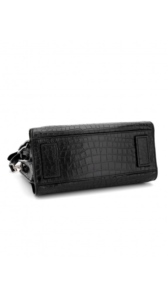 Saint Laurent Sac De Jour crocodile embossed shoulder bag