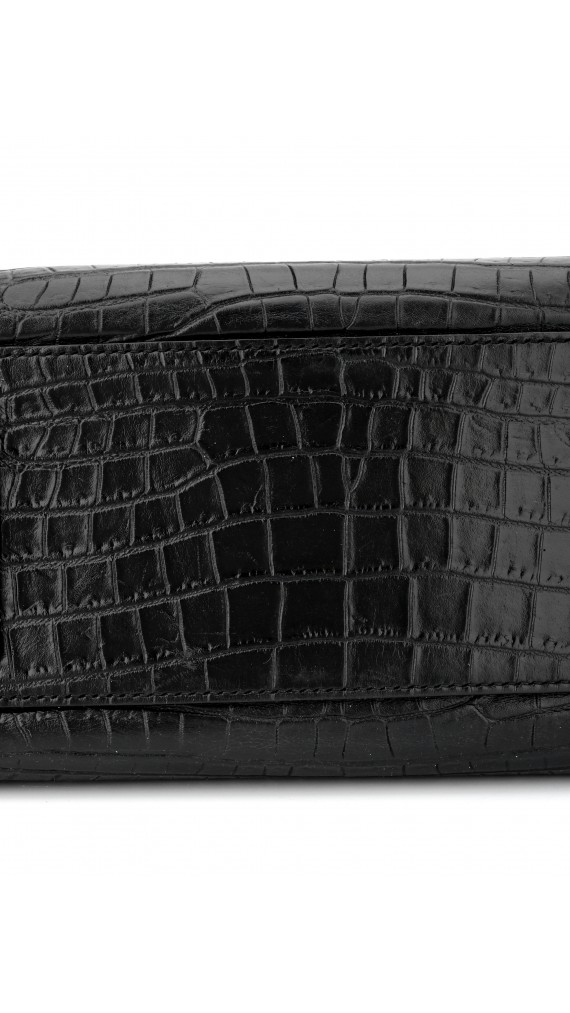 Saint Laurent Sac De Jour crocodile embossed shoulder bag