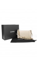 Chanel Boy Patent Beige Shoulder Bag