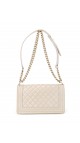 Chanel Boy Patent Beige Shoulder Bag