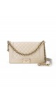 Chanel Boy Patent Beige Shoulder Bag