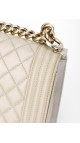 Chanel Boy Patent Beige Shoulder Bag