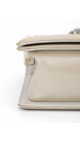 Chanel Boy Patent Beige Shoulder Bag