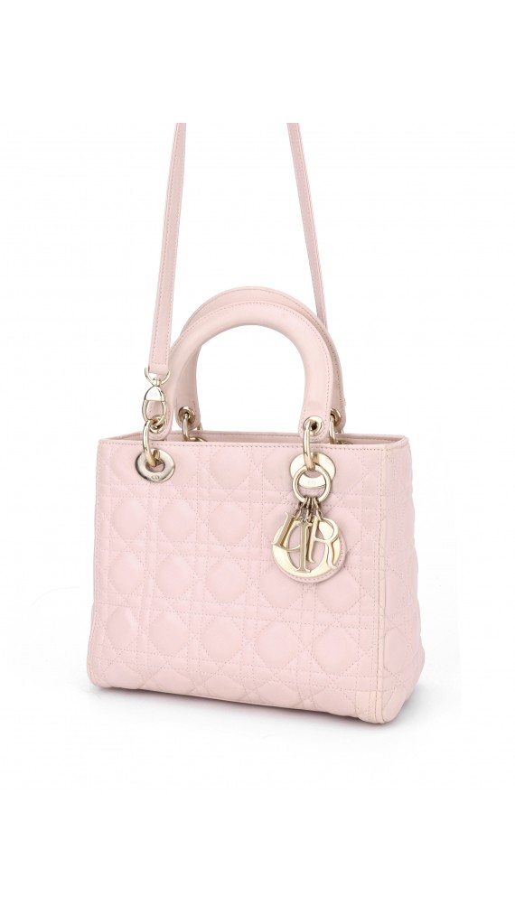 Lady Dior Medium Rose Shoulder Bag