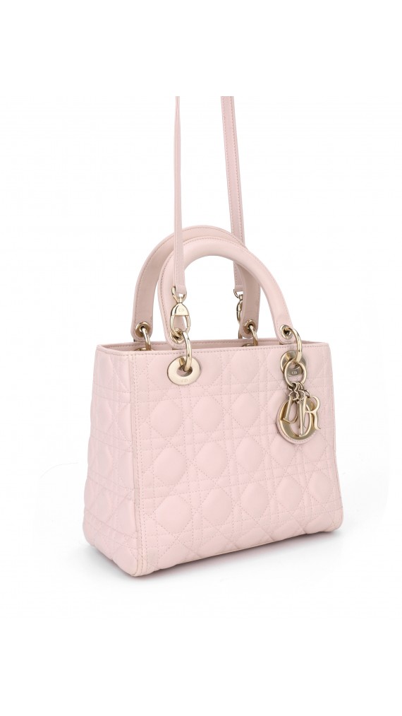 Lady Dior Medium Rose Shoulder Bag