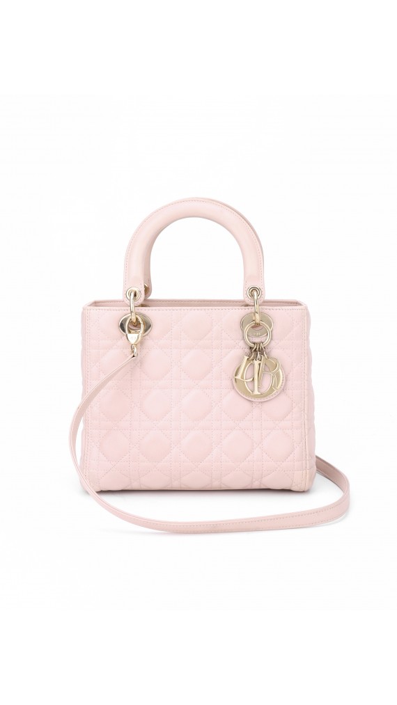 Lady Dior Medium Rose Shoulder Bag