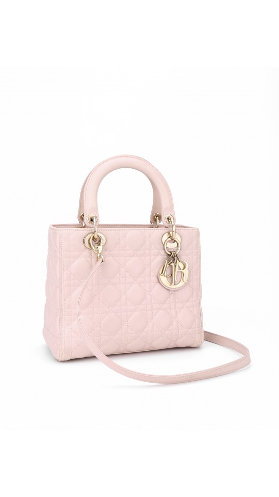 Lady Dior Medium Rose Shoulder Bag