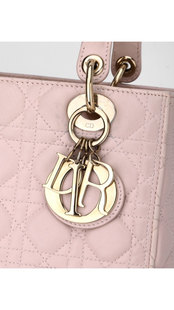 Lady Dior Medium Rose Shoulder Bag