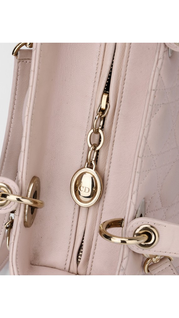 Lady Dior Medium Rose Shoulder Bag