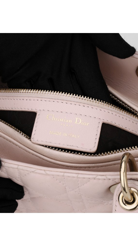 Lady Dior Medium Rose Shoulder Bag