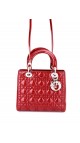 Lady Dior Patent Red Shoulder Bag