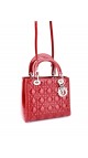 Lady Dior Patent Red Shoulder Bag