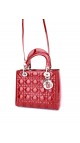 Lady Dior Patent Red Shoulder Bag