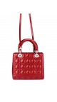 Lady Dior Patent Red Shoulder Bag