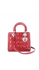 Lady Dior Patent Red Shoulder Bag