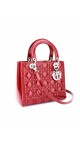 Lady Dior Patent Red Shoulder Bag