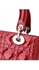 Lady Dior Patent Red Shoulder Bag