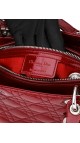 Lady Dior Patent Red Shoulder Bag