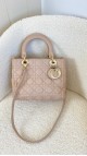 Lady Dior Medium Rose Beige m. GHW