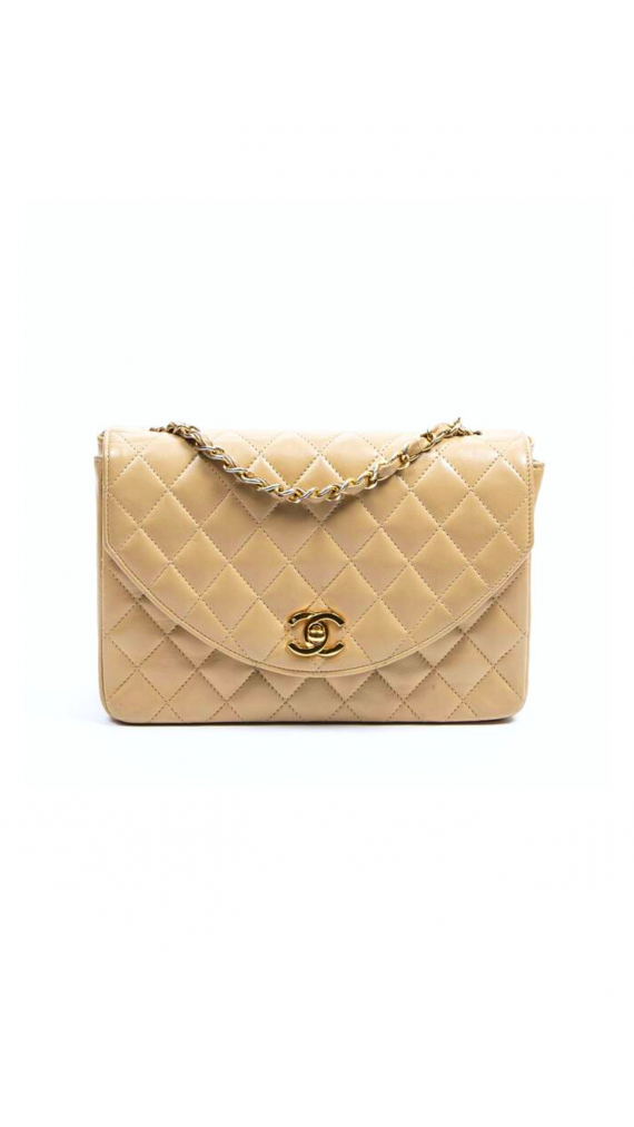 Chanel Vintage Half Moon Single Flap Bag