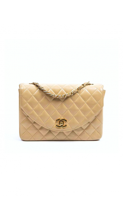 Chanel Vintage Half Moon Single Flap Bag